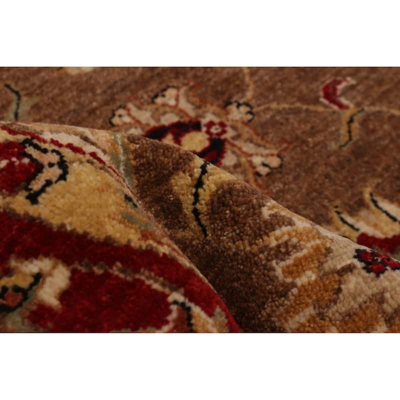 ECARPETGALLERY Hand-knotted Jamshidpour Brown Wool Rug - 6' x 6'