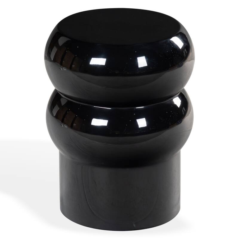 SAFAVIEH Couture Joyrosa Concrete Accent Table - 13"W x 13"D x 17"H - Black