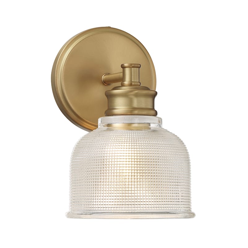 Bellevue SH47154 10" Tall Wall Sconce with a patterned glass dome