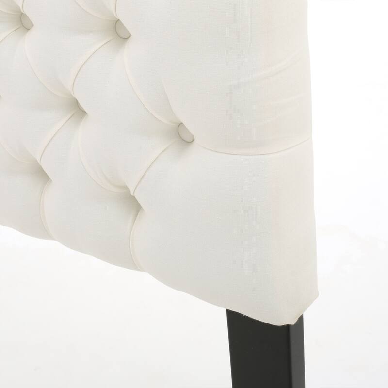 Queen Size Upholstered Bed Headboard with Button Tufted Design, Adjustable Solid Wood Frame with Metal Legs