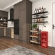 preview thumbnail 7 of 18, Red Wooden Vintage London Booth 2 Shelf Telephone Storage Unit