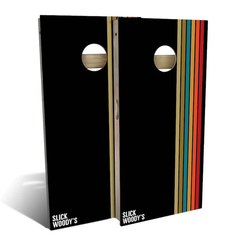 60s Stripes Outdoor Cornhole Board Set