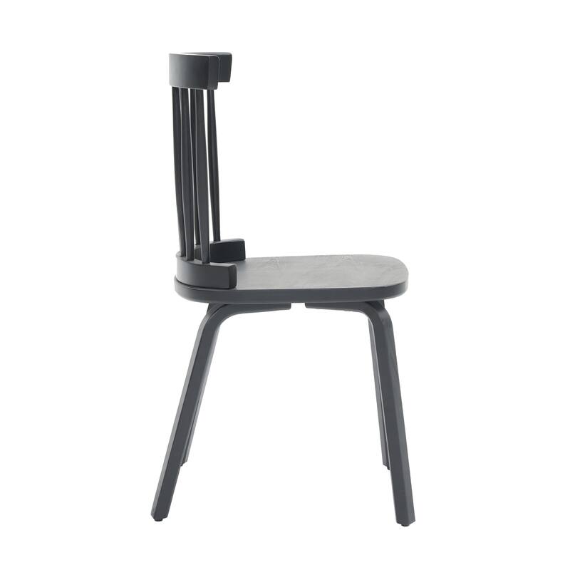 Windsor Dining Chairs Set of 2,Wood Farmhouse Spindle Back, Widen Seat, Mid-Century Modern French Country Style