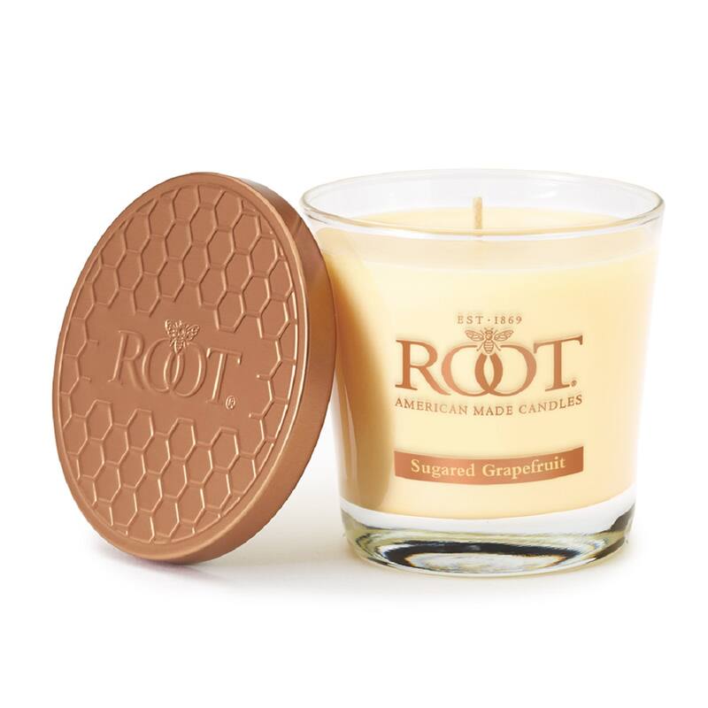 Root Candles Sugared Grapefruit Scented 6.3 oz Small Veriglass Jar