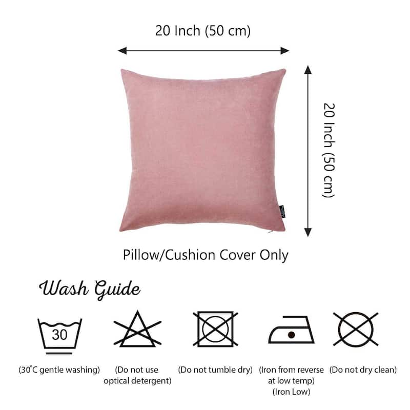 Set of 2 Light Beige Brushed Twill Decorative Throw Pillow Covers