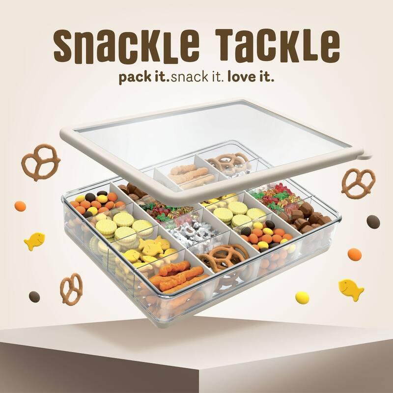 COOK WITH COLOR Snack Box, 16-Compartment Lunch Box & Food Storage Container