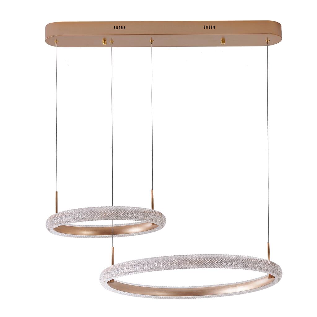 Rococo Chandelier Gold Crystal Lighting - Elegant Ceiling Light Fixture for Dining Room Decor - 9.84