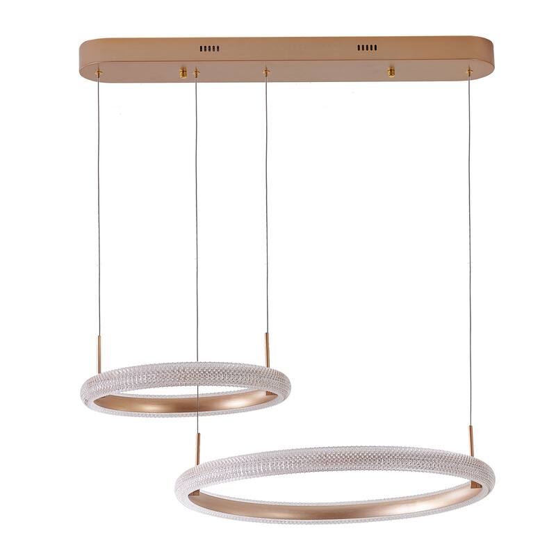 Rococo Chandelier Gold Crystal Lighting - Elegant Ceiling Light Fixture for Dining Room Decor - 9.84