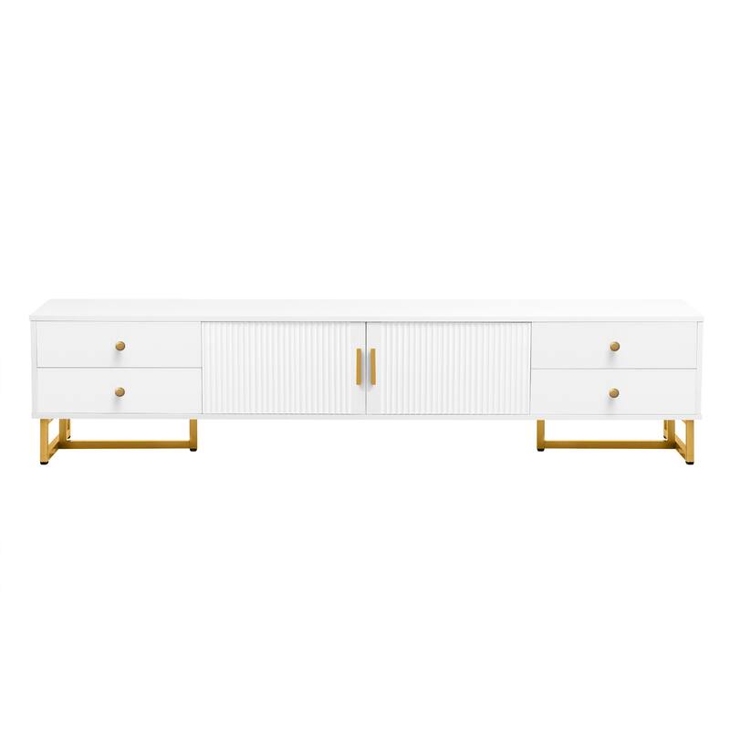 TV Stand for 65+ Inch TV, Entertainment Center TV Media Console Table, Modern TV Stand with Storage