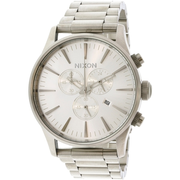 nixon sentry chrono silver