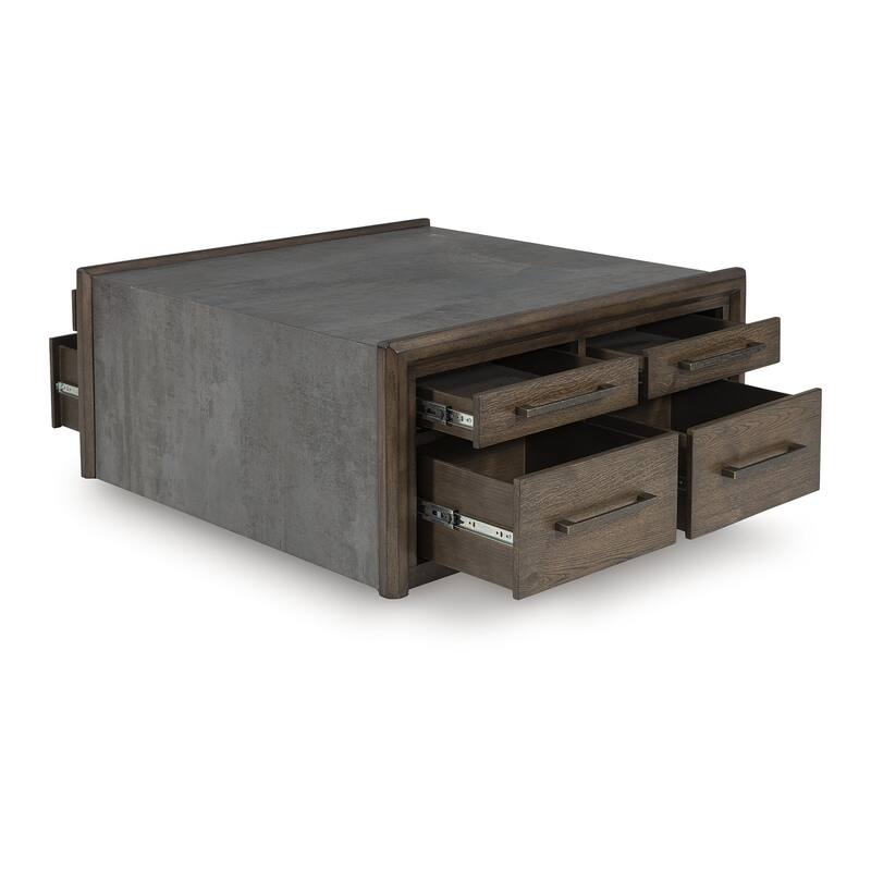 Signature Design by Ashley Kallenny Brown/Gray Coffee Table - 40"W x 40"D x 19"H