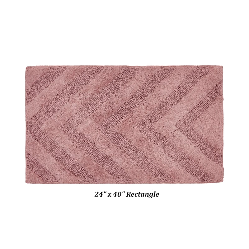 Better Trends Bathroom Rug 100% Cotton Tufted Water Absorbent Bath Rug for Shower, Sink Bath Mats Machine Wash Hugo Collection