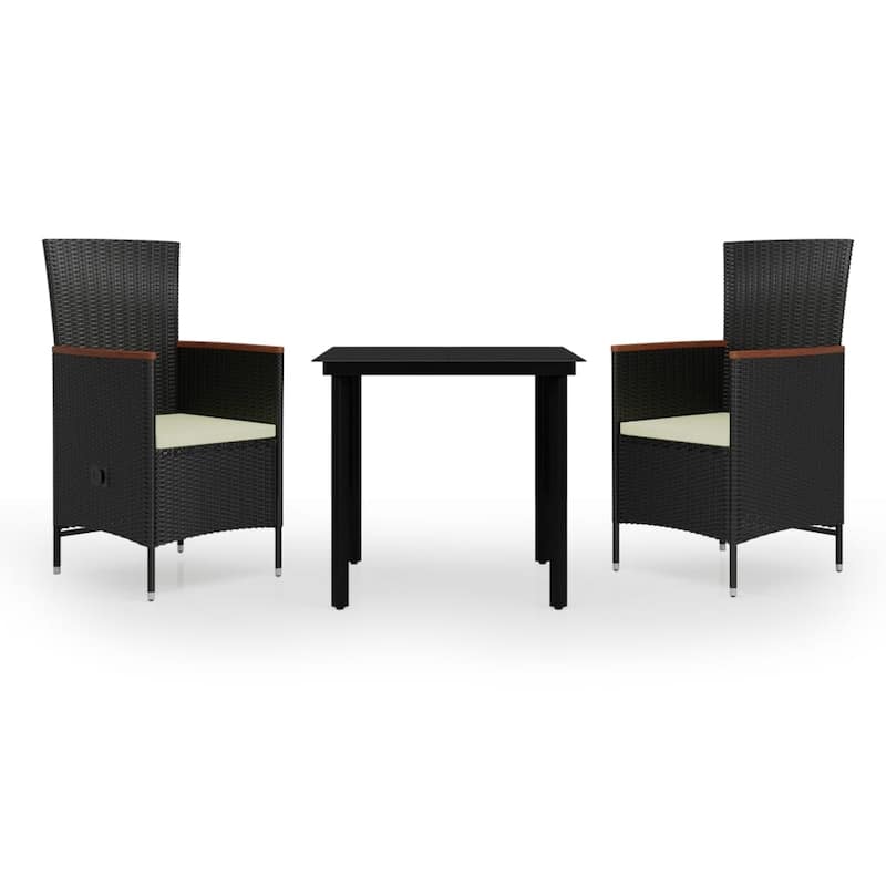 vidaXL Patio Dining Set 3/5/7 Piece Multi Colors 31.5"/55.1" Table Length
