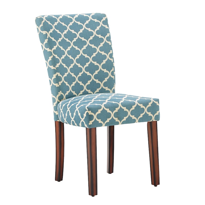 Catherine Moroccan Pattern Fabric Parsons Dining Chair (Set of 2) by iNSPIRE Q Bold