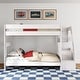 preview thumbnail 17 of 20, Max and Lily Modern Farmhouse Twin Over Twin Bunk Bed With Staircase