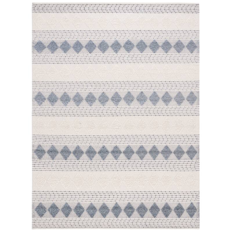 SAFAVIEH Handmade Vermont Cristi Transitional Wool Rug - 8' x 10' - Grey/Ivory