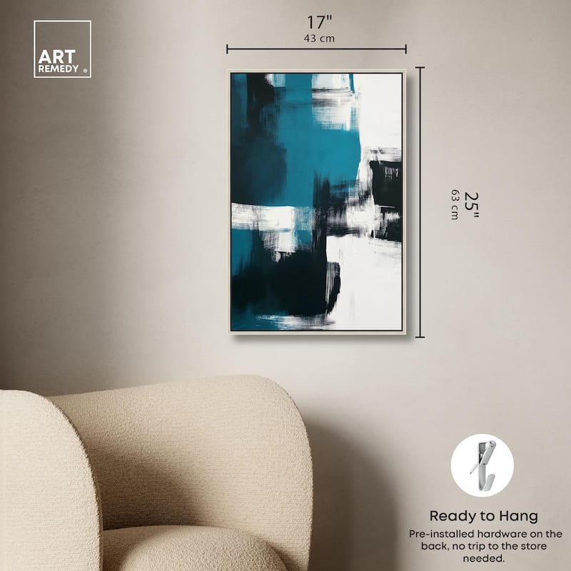 Weight of Teal Canvas by Art Remedy