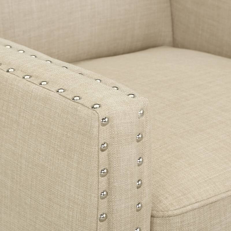 Erica Accent Armchair with Chrome Nailhead Trim