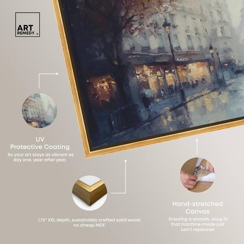 Foggy Paris Canvas by Art Remedy