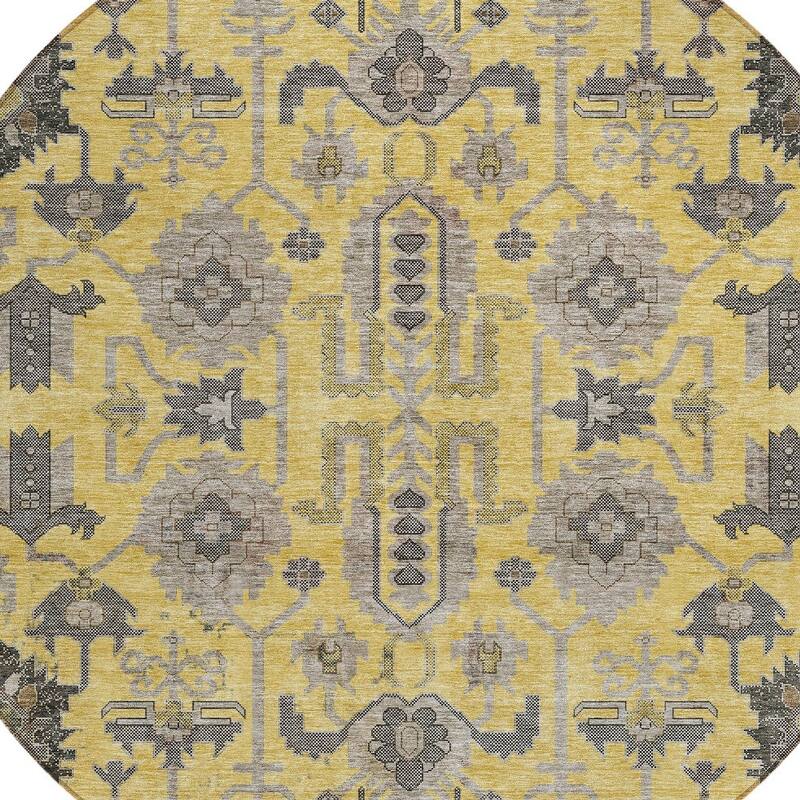 HomeRoots Oriental Traditional Rectangle Outdoor Rug