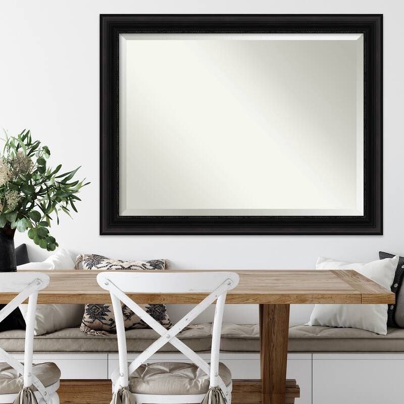 Beveled Wall Mirror - Parlor Black Frame