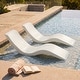 preview thumbnail 42 of 48, Aqua Outdoors In-Pool Chaise Lounge Chairs for 0-9 In. of Water - All Weather Resistant, No Plugs/Tools Needed - (Set of 2) White Granite