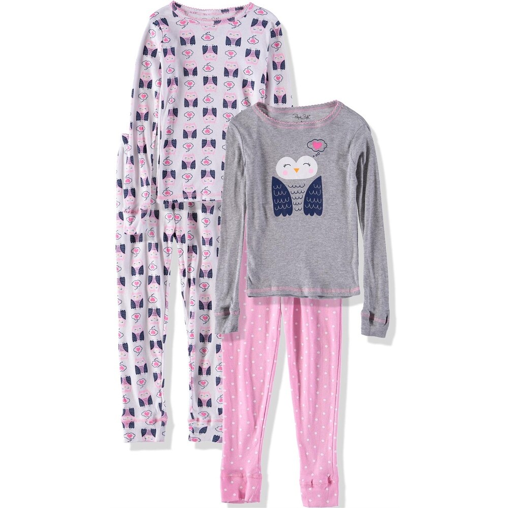 4 Pack Short Sleeve Sleep Shirt Nightgown Rene Rofe Girls' Pajamas 