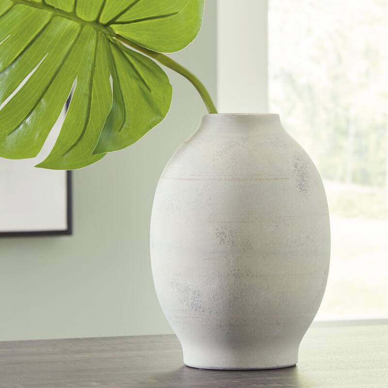 Signature Design by Ashley Clayson Green/Beige Vase - 7.25" W x 7.25" D x 10.25" H