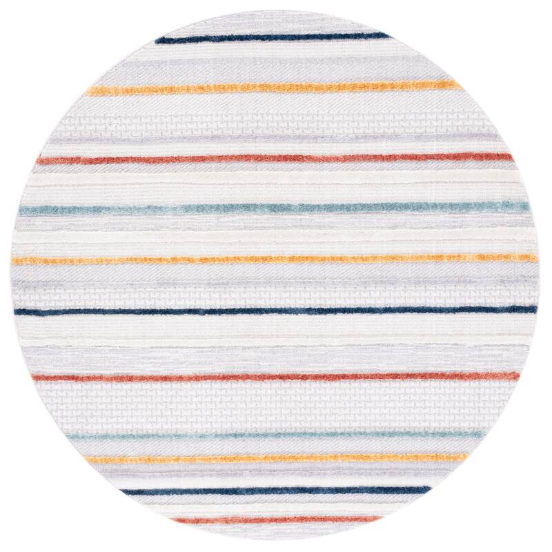 SAFAVIEH Handmade Marrakech Bistra Traditional Rug - 6'7" Round - Ivory/Multi
