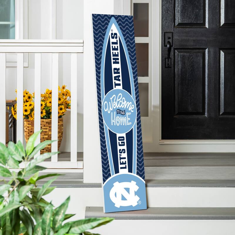 47" Porch Leaner Welcome Wall Sign, University of North Carolina - Light Blue