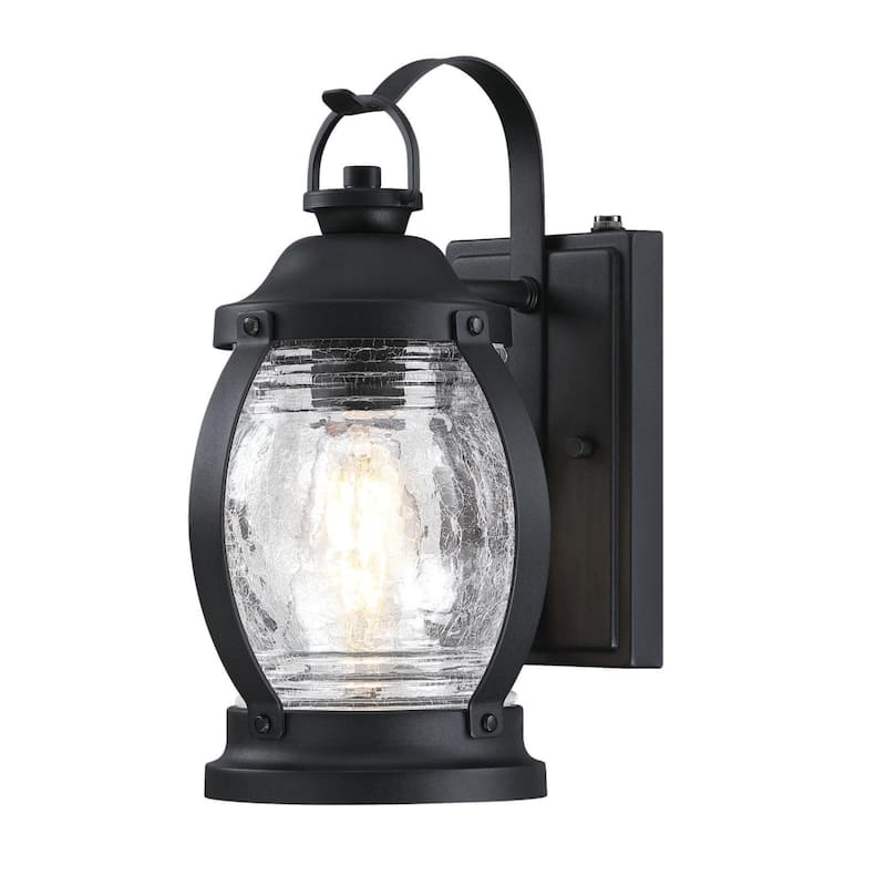 Westinghouse 6120400 Canyon 12" Tall Outdoor Wall Sconce - Textured Black