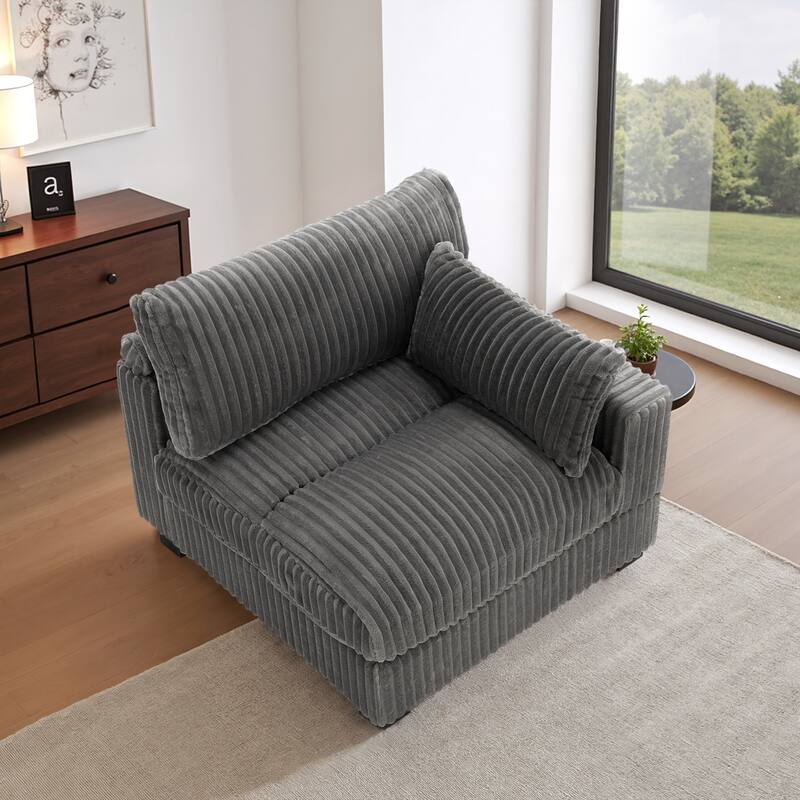 Cotton Flannel corner Sofa Armless Modular Sectional Sofa Seamless Combination