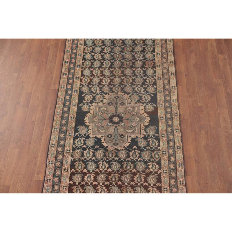 Mahal Persian Runner Rug Wool Carpet - 3'7"x 10'4"