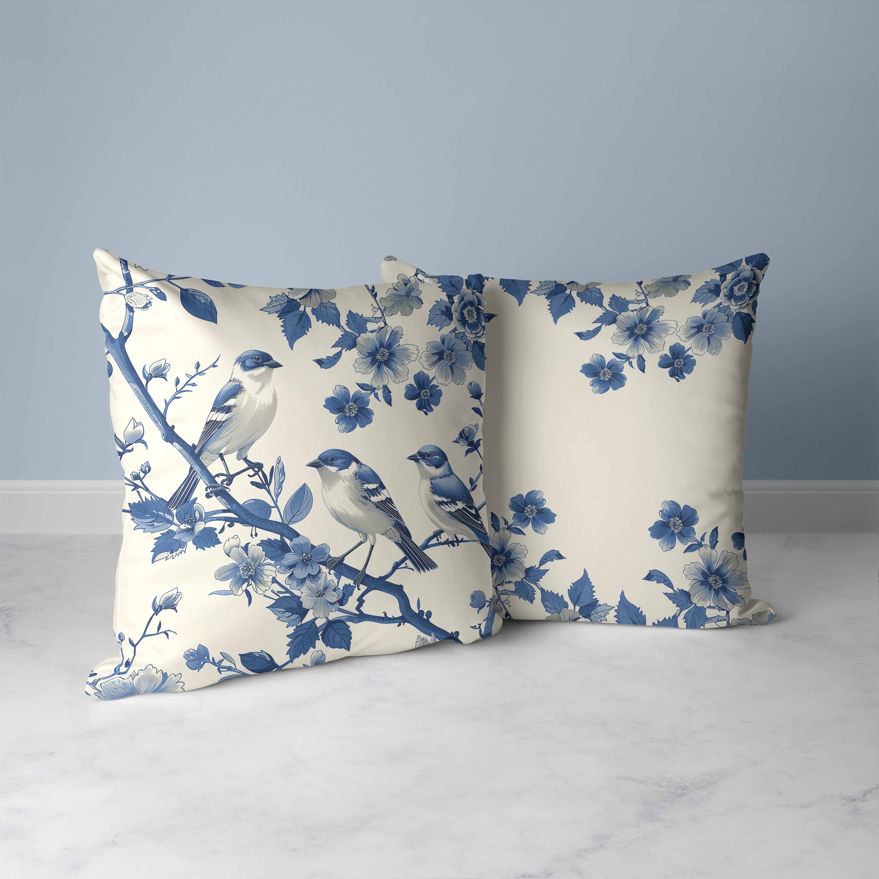 Beige Blue Suede Pillows Blue And Beige Vintage Veil Faux Suede