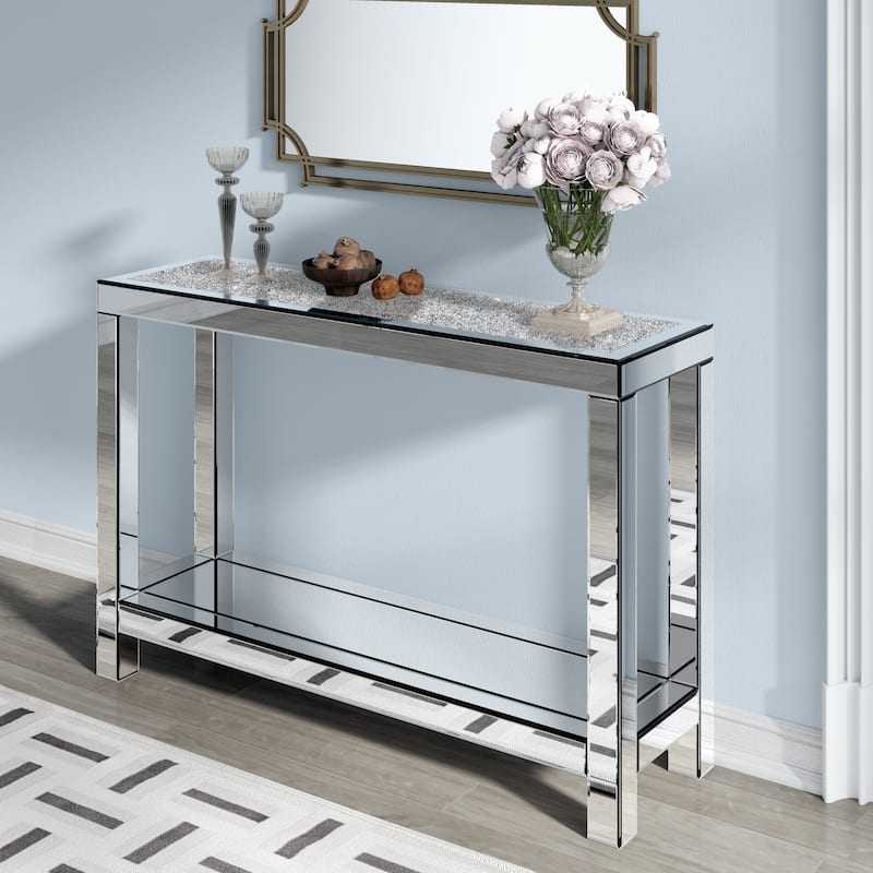 Modern Console Table with Shelf