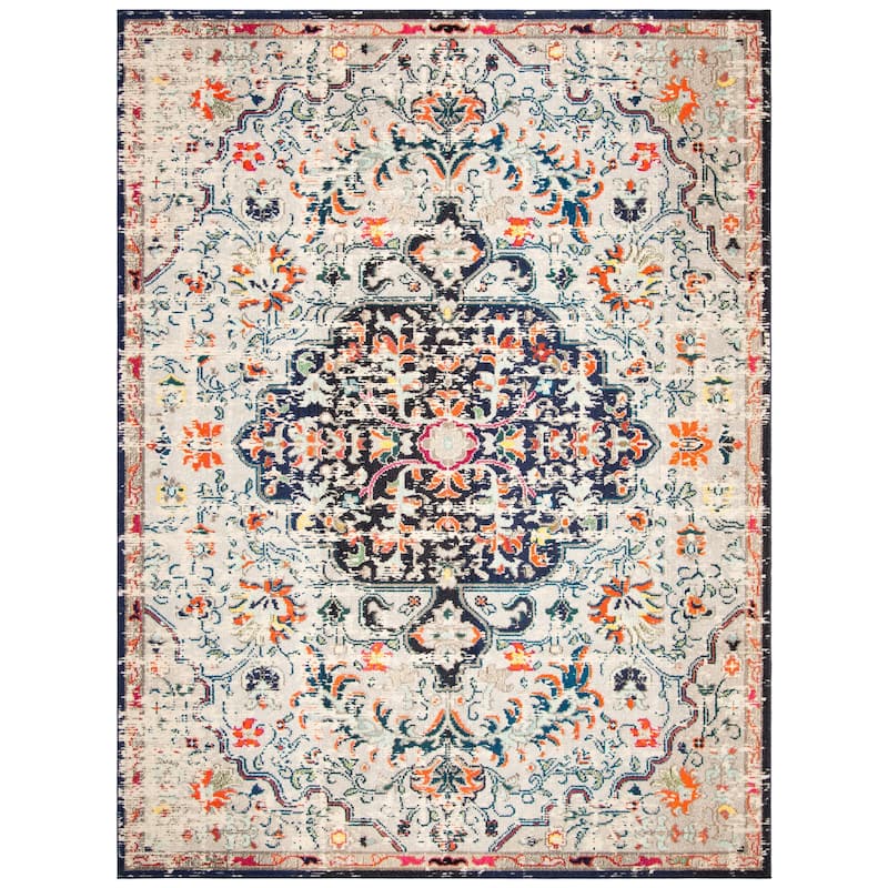 SAFAVIEH Madison Sabire Boho Medallion Distressed Rug