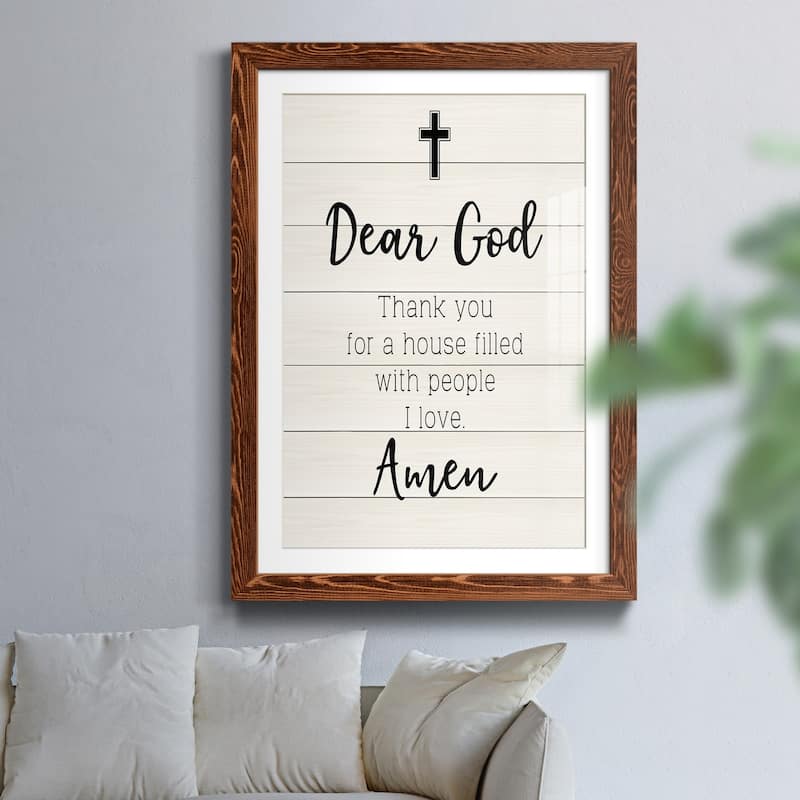 Dear God-Premium Framed Print - Ready to Hang
