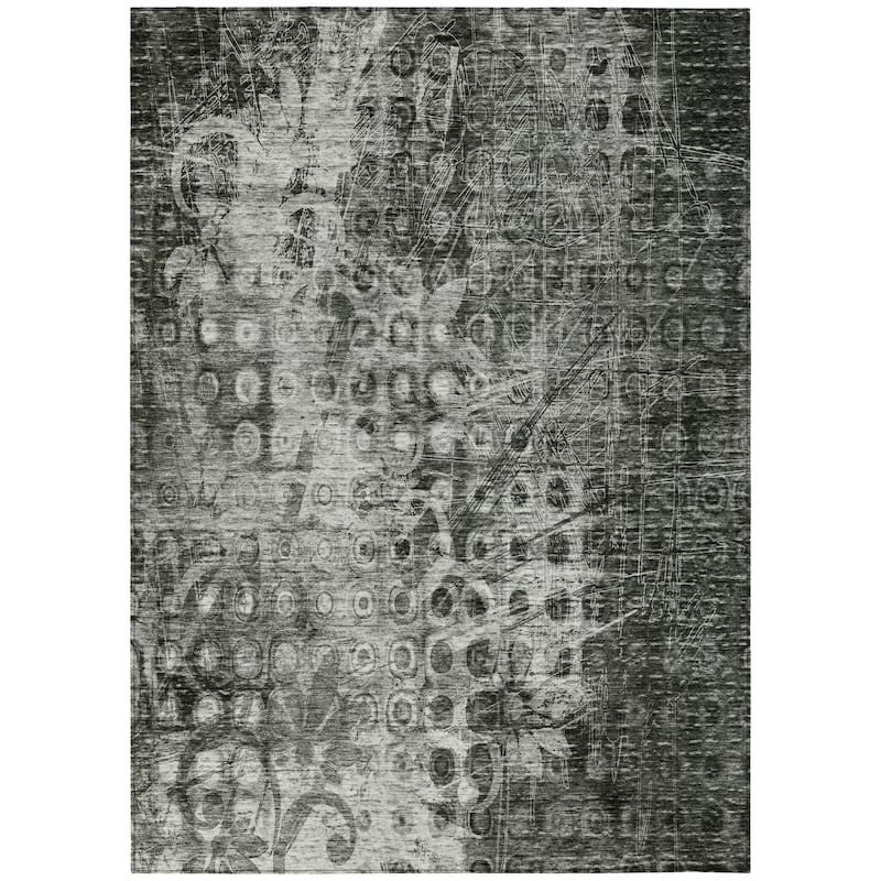 HomeRoots Ikat Transitional Rectangle Outdoor Rug