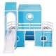 preview thumbnail 6 of 14, Fun and Durable Full Bunk Bed with Slide, Castle Elements, and Semi-Enclosed Space for Kids, Strong Support and Safety Features