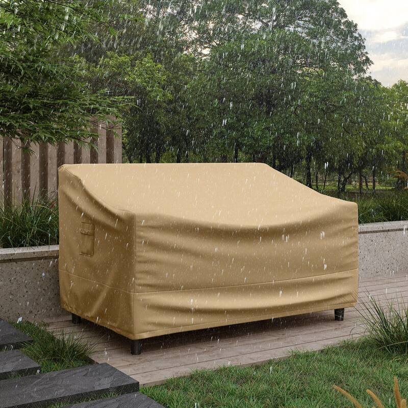 Gymax Patio Loveseat Cover 2-Seater Waterproof Deep Sofa Cover w/