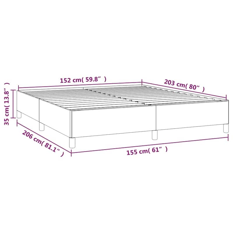 vidaXL Bed Frame, Fabric, No Mattress