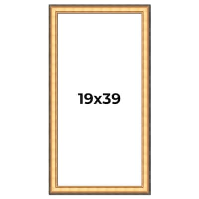 19x39 Frame Gold Plein Aire Solid Wood Picture Frame Width 2 Inches |
