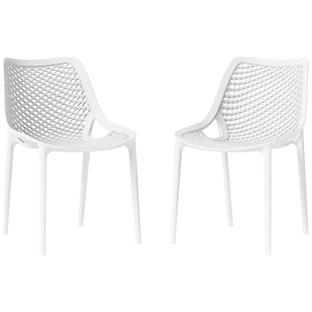 Frond and Form Outdoor Stacking Dining Side Chair (Set of 2)