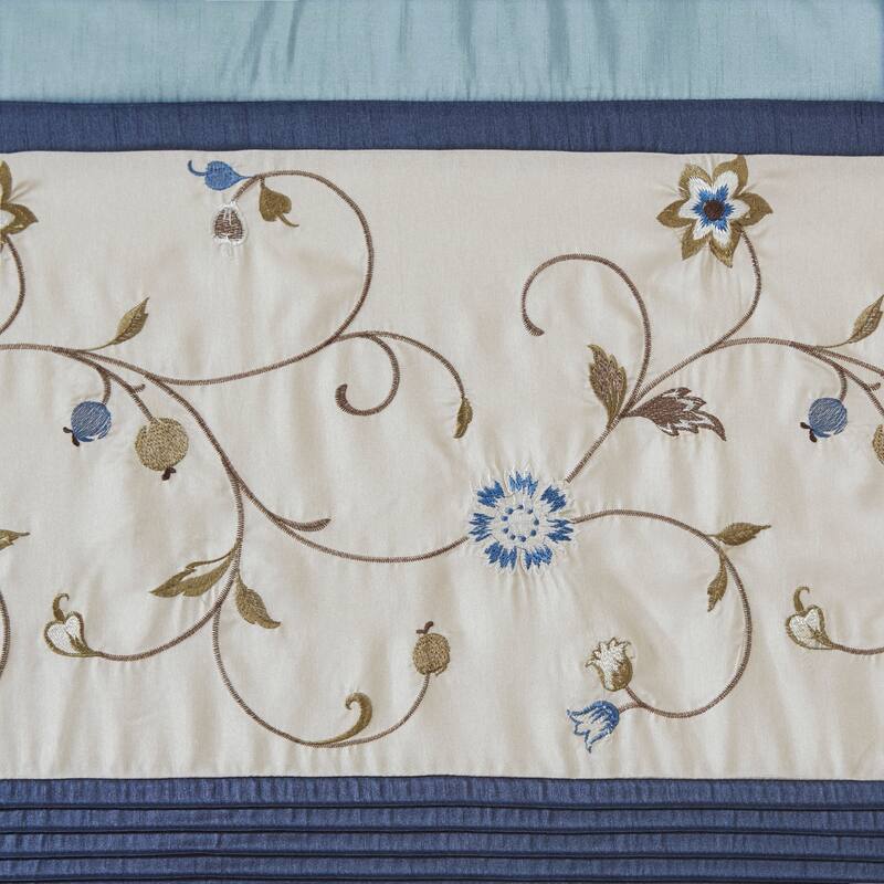 Madison Park Belle Embroidered Window Valance