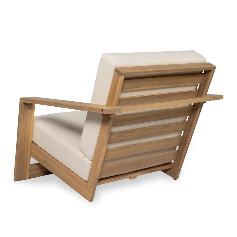 Christopher Knight Home-Lip Acacia Wood Patio Lounge Chair