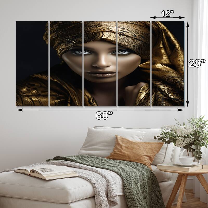 Designart "Biomorphism Organic Forms V" Modern Multipanel Wall Art Living Room set
