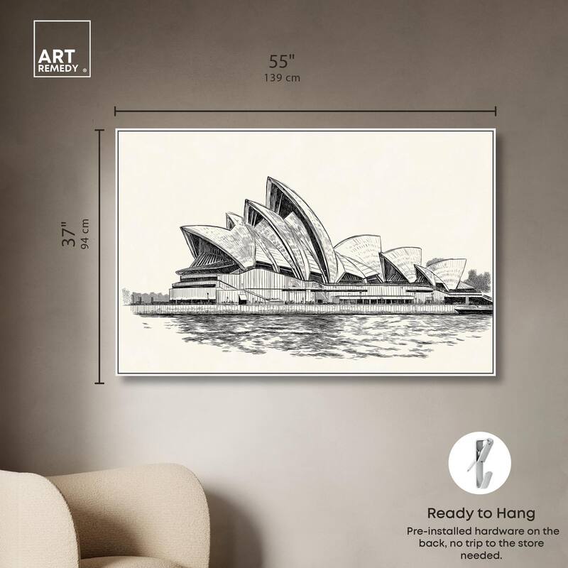 Sails of Sydney Canvas by Art Remedy