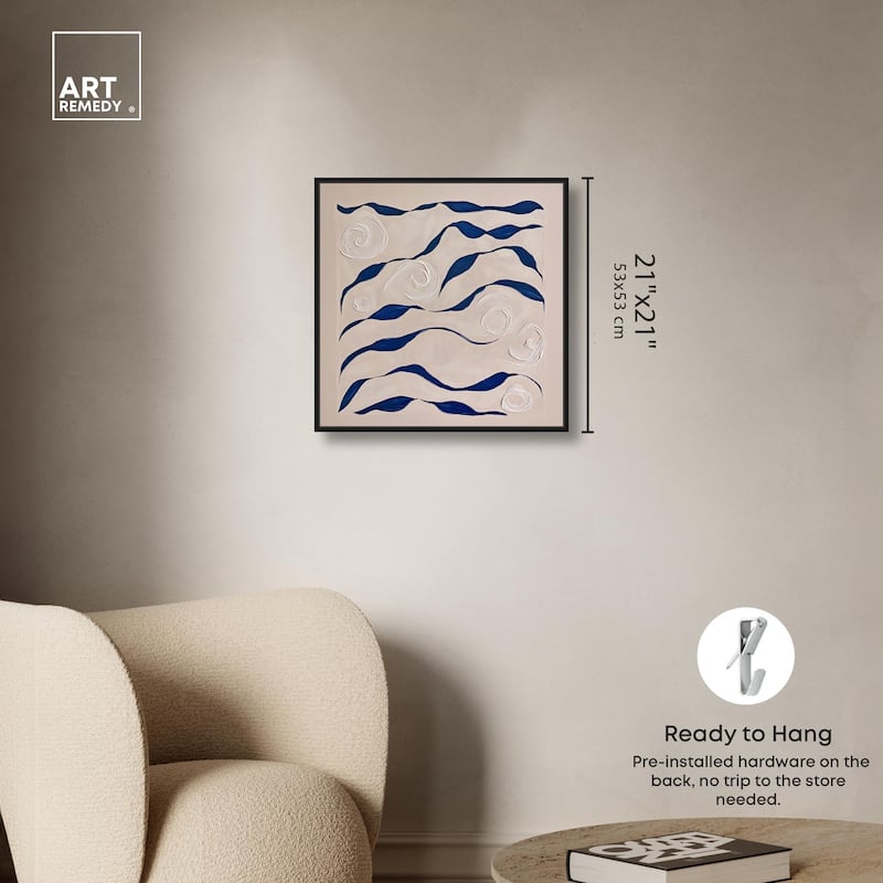 Acrylic Waves Canvas by Art Remedy