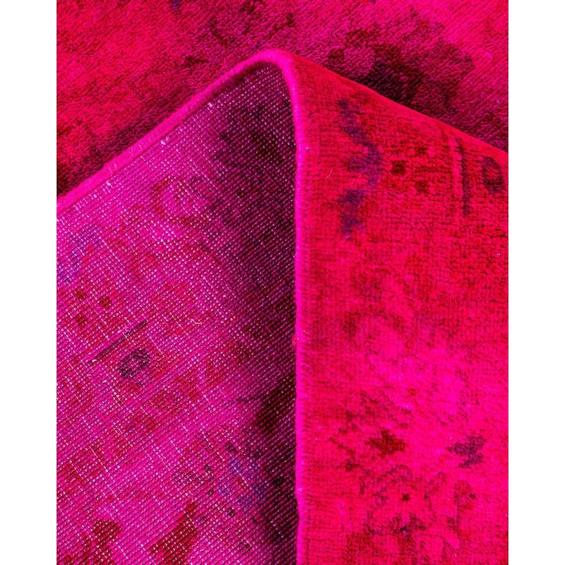 Overdyed, One-of-a-Kind Hand-Knotted Area Rug - Pink - 4' 1" x 5' 10"
