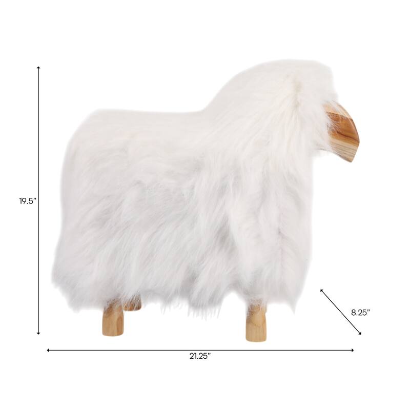 Fabric Wood Figurine with Casual Style and Decorative Wooden Accent